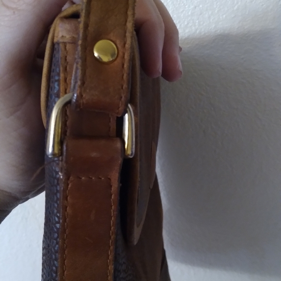 Vintage Paco Rabanne Brown pebbled suede crossbody - Picture 6 of 10